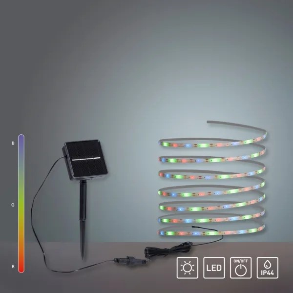 JUST LIGHT. 19971-18 - Bandă LED solară RGB TEANIA LED//3,7V 5 m 1200 mAh IP44