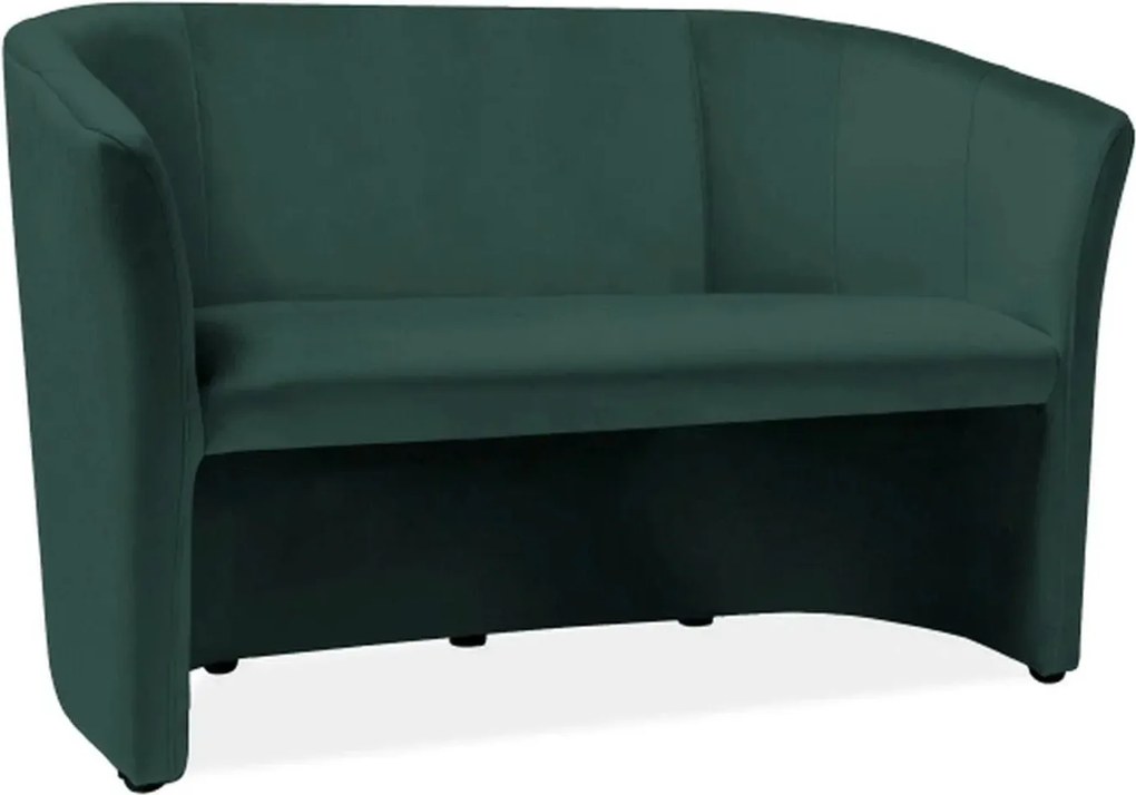 Canapea TM-2, stofa catifelata verde - Bluvel 78, 126x60x76 cm