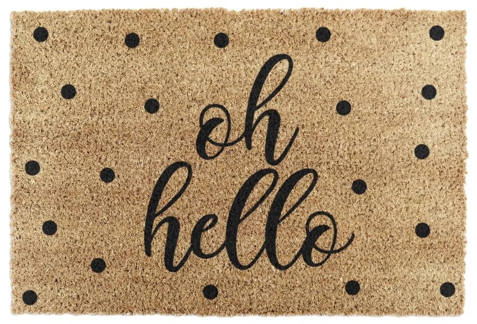 Covoraș de intrare din fibre de nucă de cocos 40x60 cm Oh Hello – Artsy Doormats