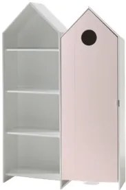 Set 2 Dulapuri pentru Copii Căsuță, Roz și Alb, (MDF) – CASAMI – Vipack