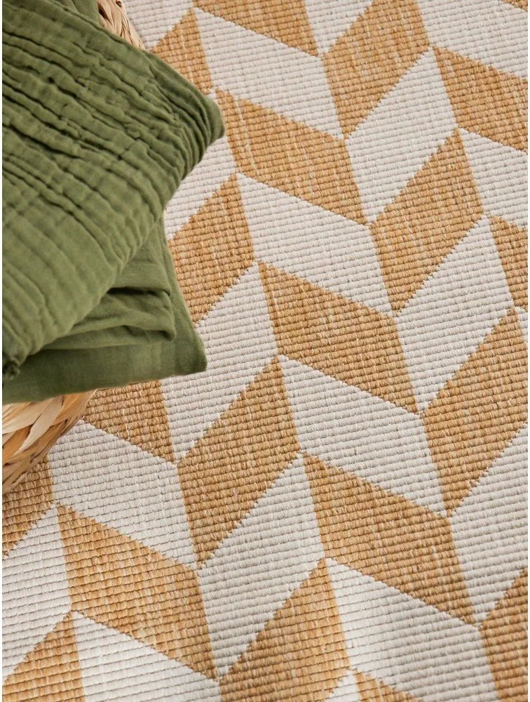 Covor tip traversă pentru interior și exterior galben ocru/crem 80x200 cm Haringey Terrick – Ted Baker