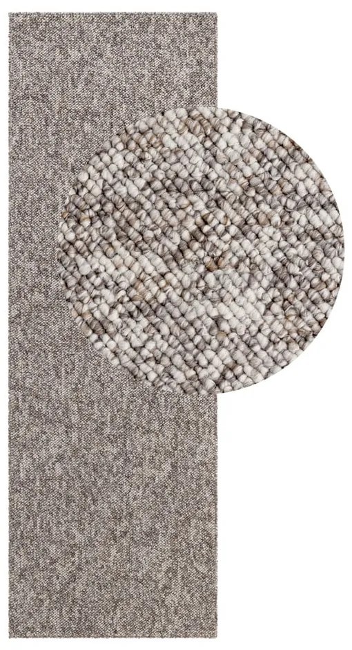 Covor tip traversă gri lavabil 80x240 cm Rocco Taupe – Elle Decoration