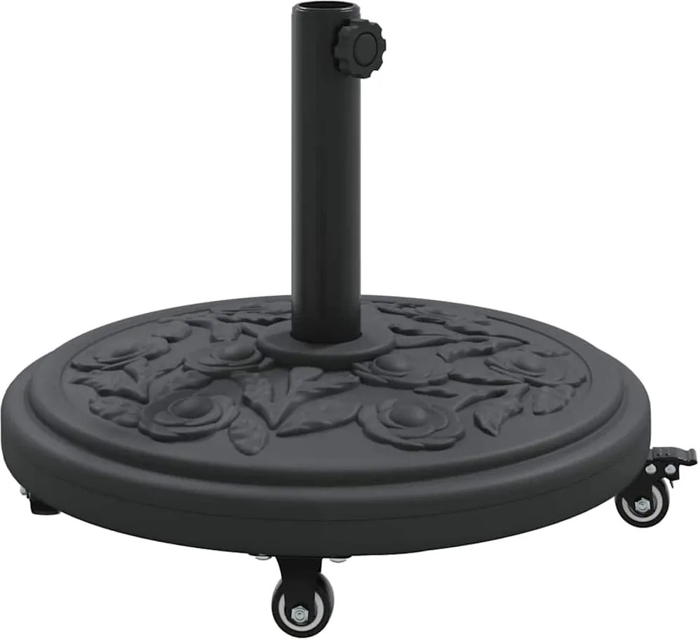 vidaXL Bază pentru umbrelă Art Deco Negru Ø 45 x 39,5 cm Fier