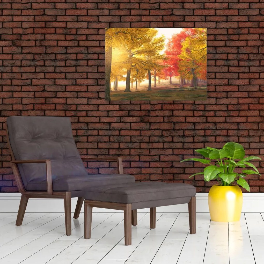 Tablou cu copaci toamna (70x50 cm)