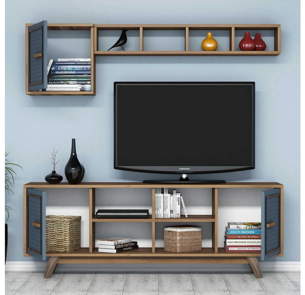 Mobilier living Aysha (Nuc + albastru). 1089198