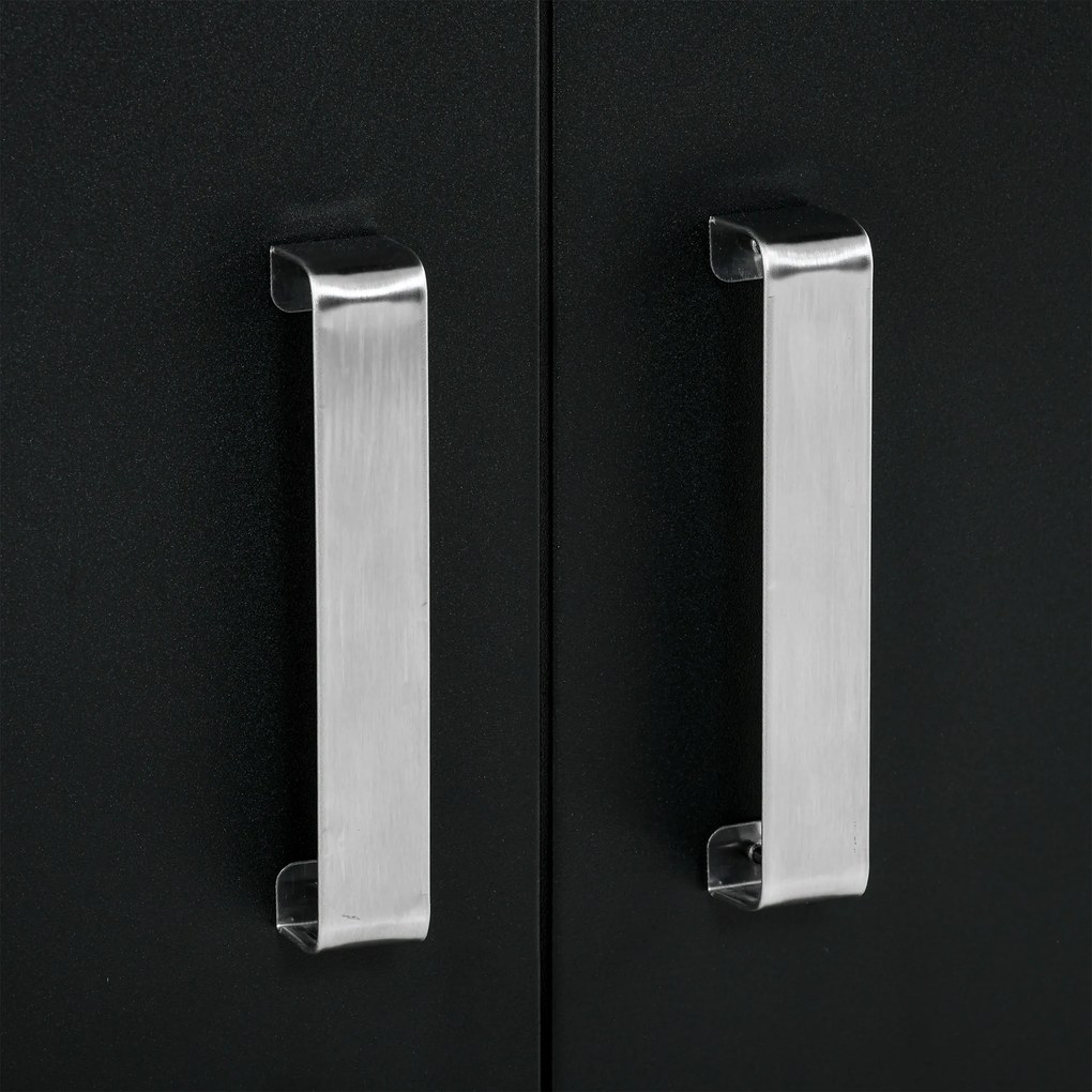 Outsunny Grătar pe gaz cu 3 arzătoare principale + 1 arzător lateral, raft, oțel inoxidabil, negru, 110 x 50 x 100 cm | Aosom Romania