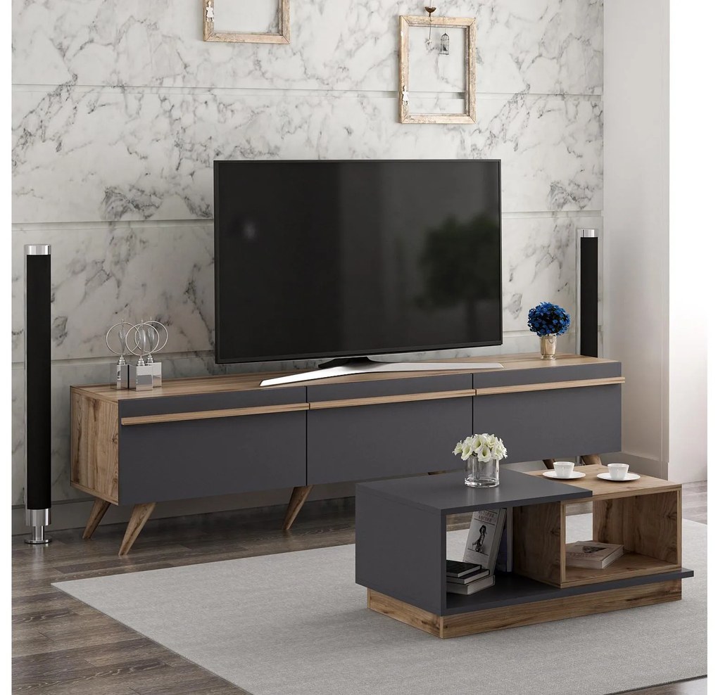 Mobilier living Amstel (Nuc + antracit). 1088814