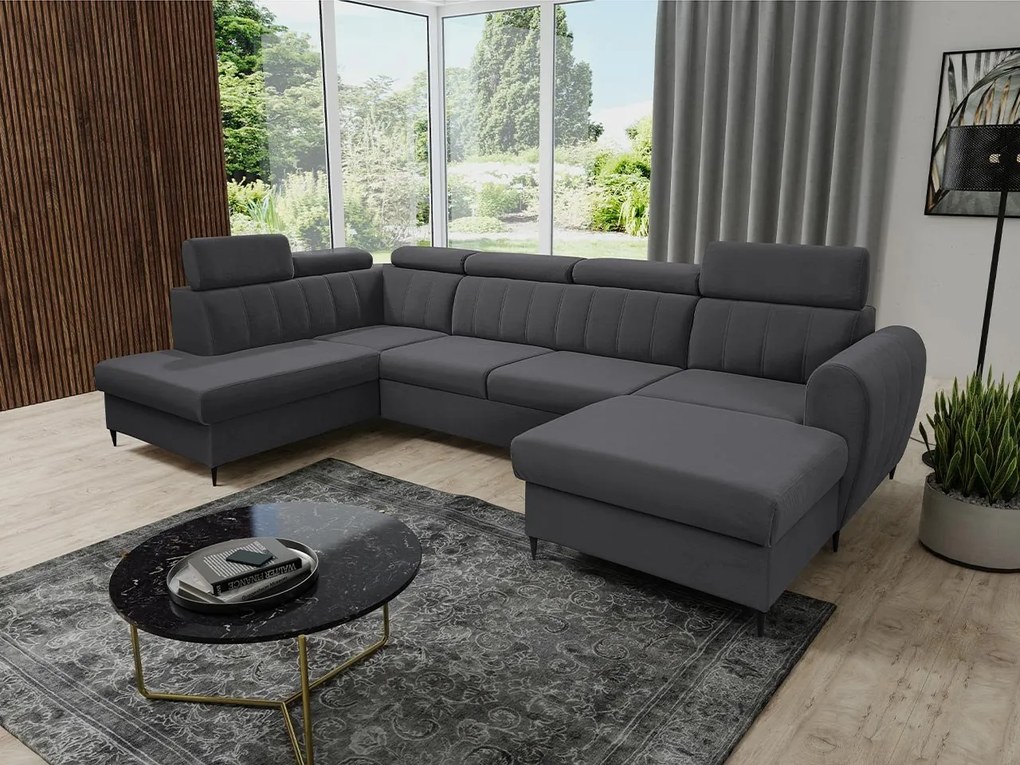 Colțar în formă de U Potazuro XL (Gri închis) (cu sp. depozitare) (D). Promo -17%. 1104957