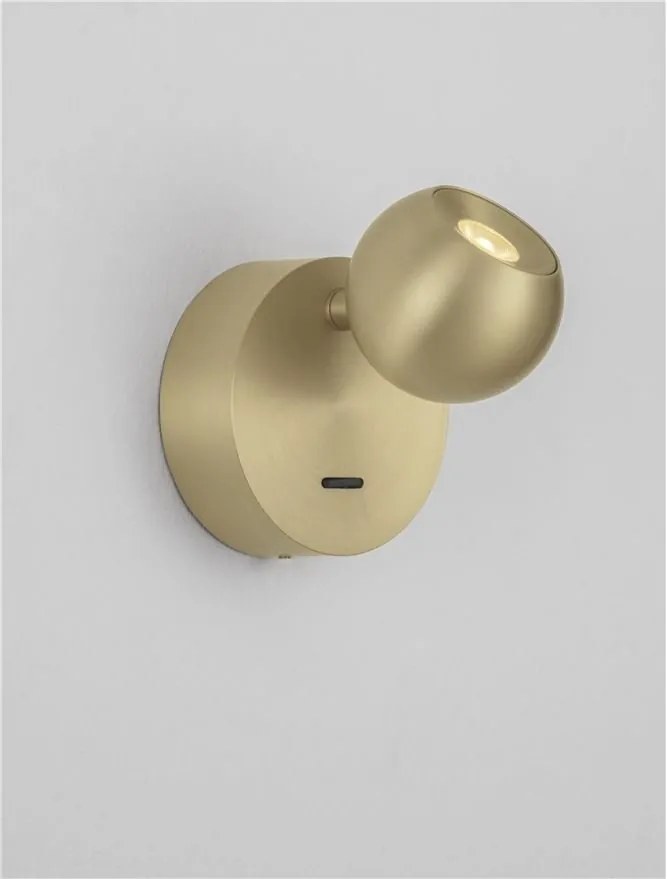 Aplica de perete cu spot LED SFERA aurie