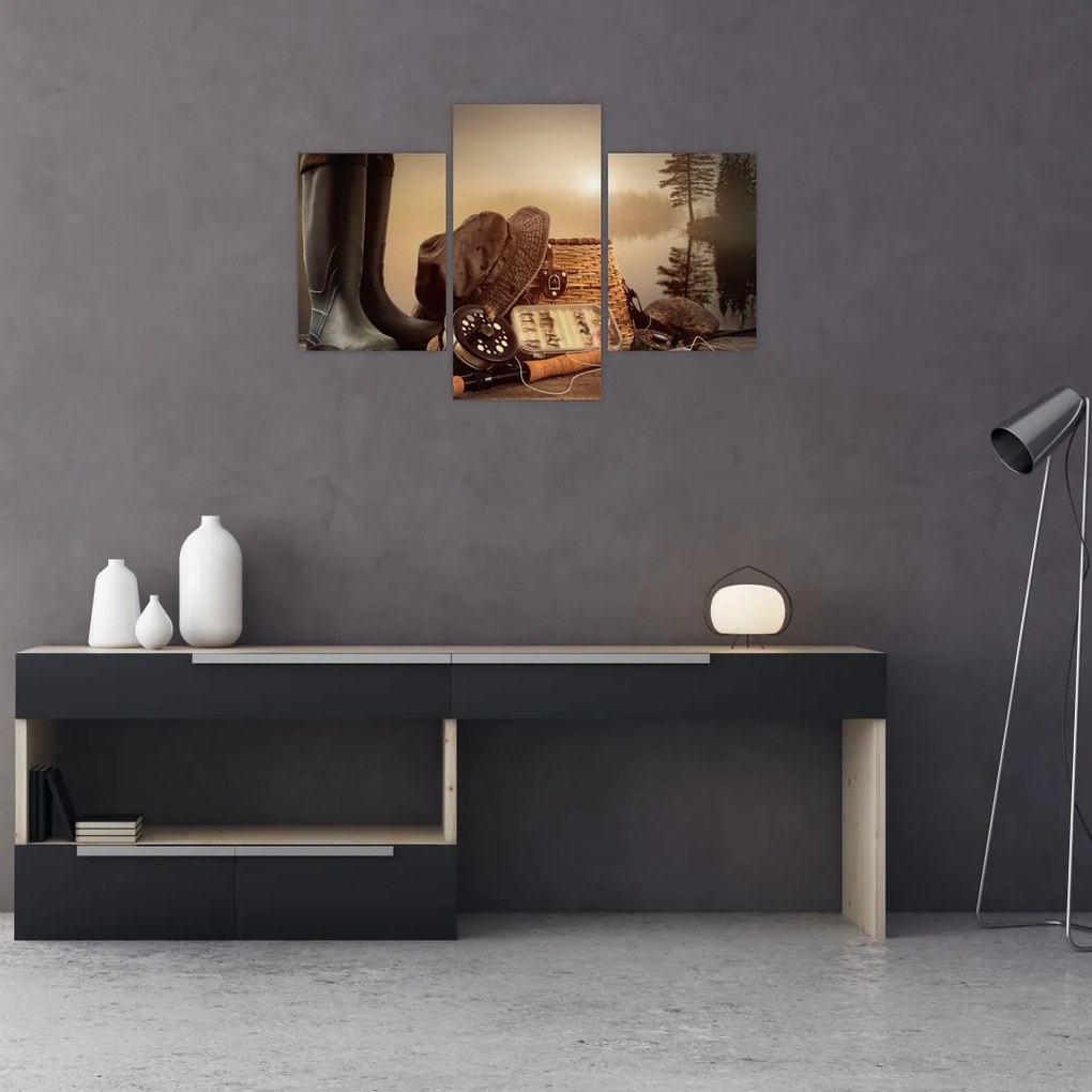 Tablou - Natura moartă, pescuit (90x60 cm)