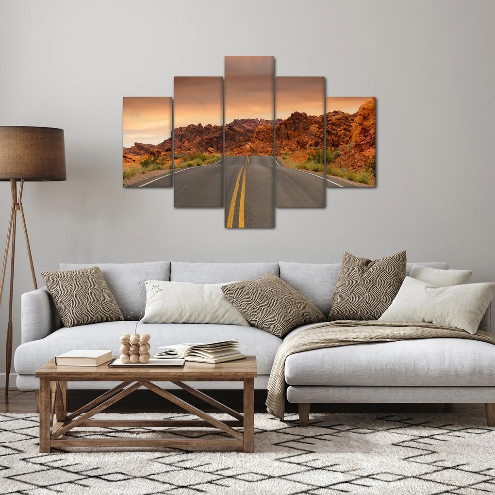Tablou cu drum în munți (150x105 cm)