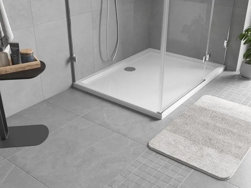 Mexen Flow cadă de duș dreptunghiulară slim 100 x 75 cm, alb lucios - 46R107510