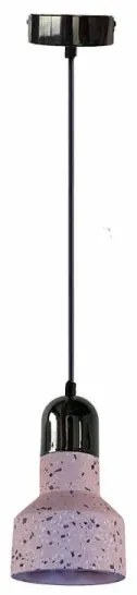 Lustră pe cablu TERRAZZO 1xE27/60W/230V d. 12 cm roșu
