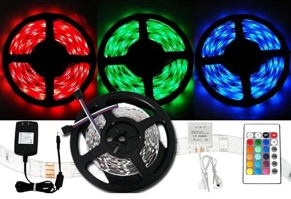 Banda LED color 3528 - 5 metri - set complet