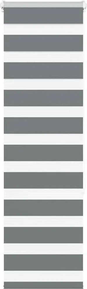 vidaXL Jaluzea tip zebra gri închis lățime țesătură 40,9 cm poliester