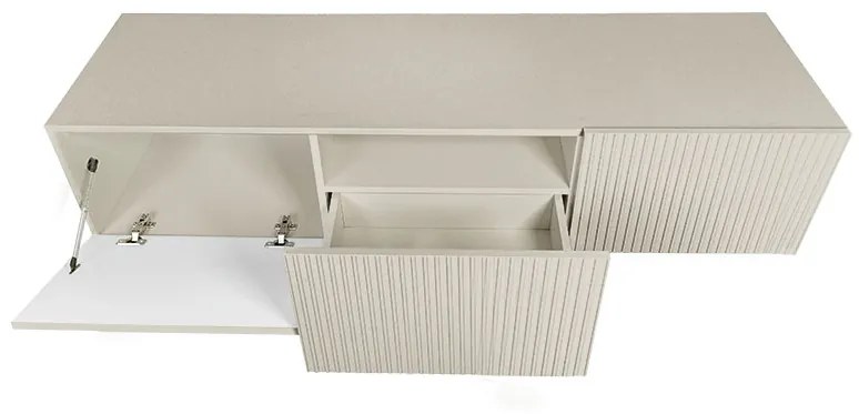 Comodă TV suspendată cu sertar Nicole 150 cm - mat cașmir