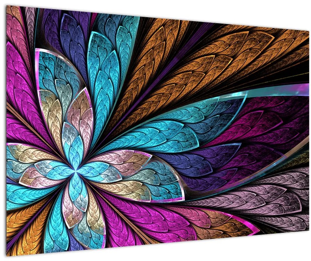 Tablou - Floare, abstracție (90x60 cm)