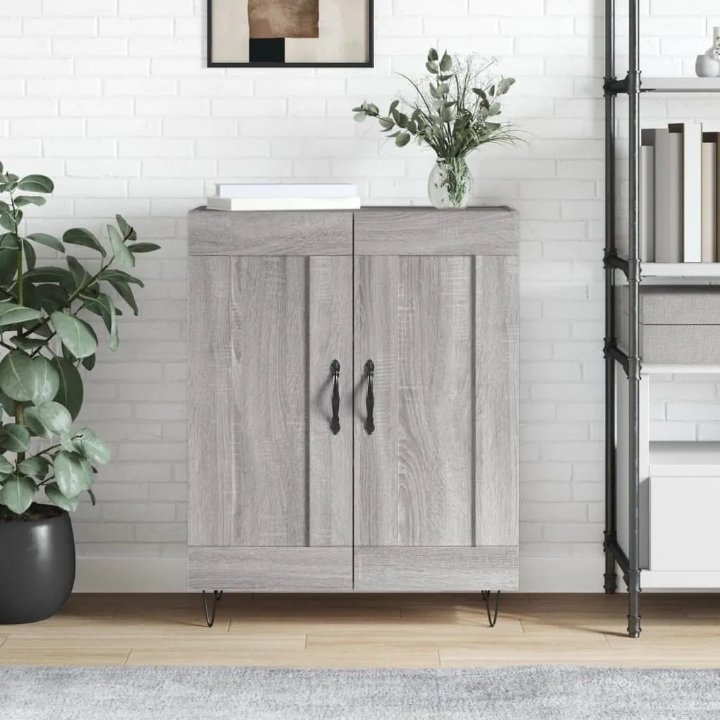 830194 vidaXL Servantă, gri sonoma, 69,5x34x90 cm, lemn compozit