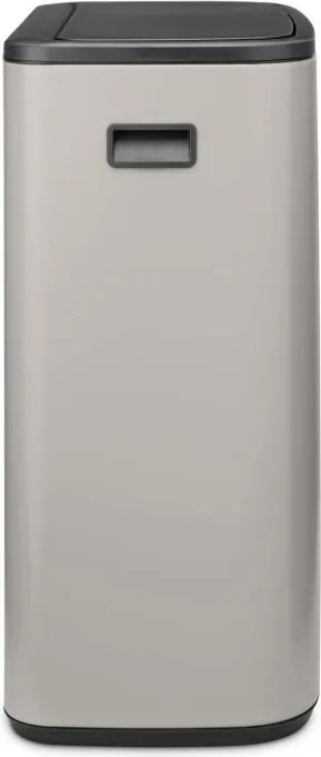 Cos de gunoi Brabantia Bo Touch 1010456, 2x30 l, Deschidere lina si silentioasa, Gri