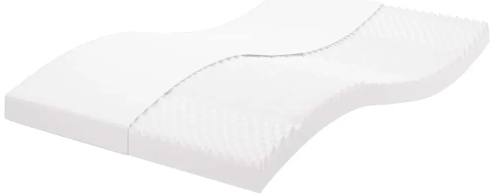 vidaXL Saltea din spumă, alb, 120x210 cm, 7 zone, duritate 20 ILD