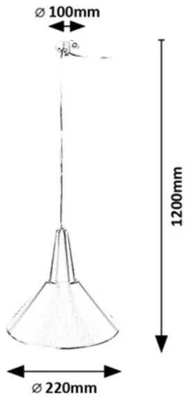 Lustră pe cablu FELIPE 1xE27/40W/230V Rabalux 72016