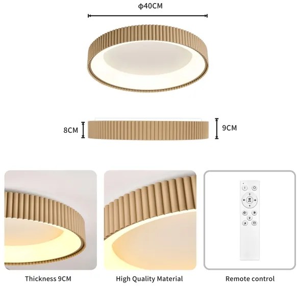 Brilagi - Plafonieră LED dimabilă FALCON MODERN LED/30W/230V 40 cm bej + telecomandă