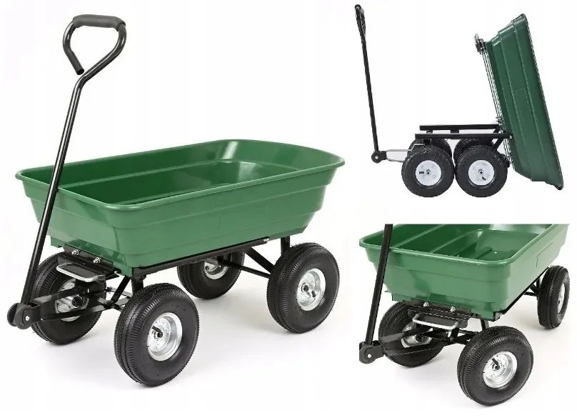 ShopJK CĂRUCIOR DE GRĂDINĂ BASCULABIL 350KG 75L - WO01