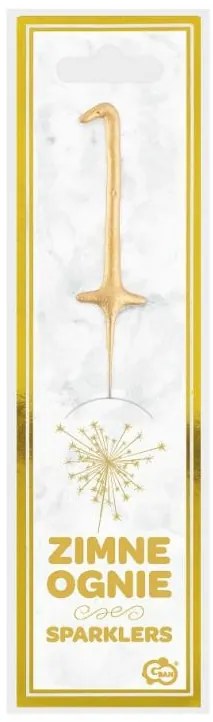 Numere Gold Artificiu Aurie Numărul 1 17 cm