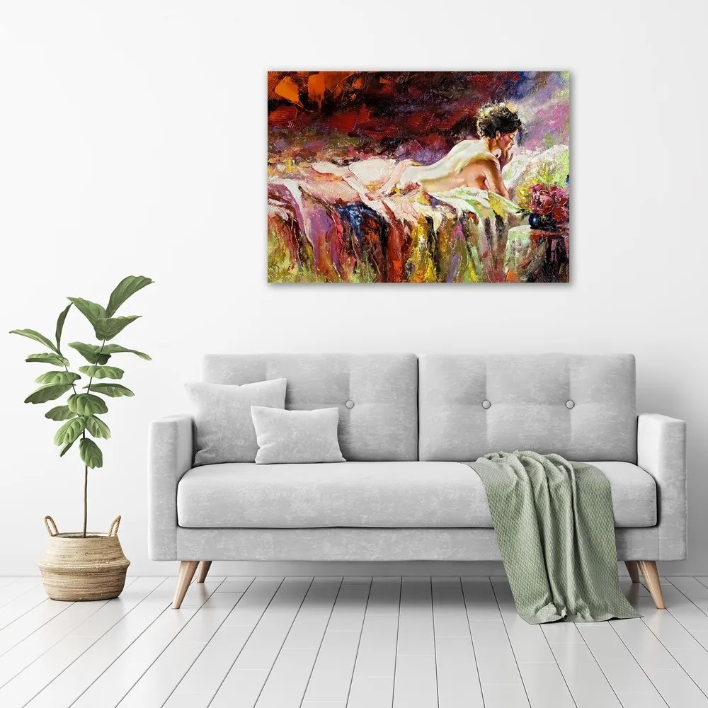 Imprimare tablou canvas Situată femeie