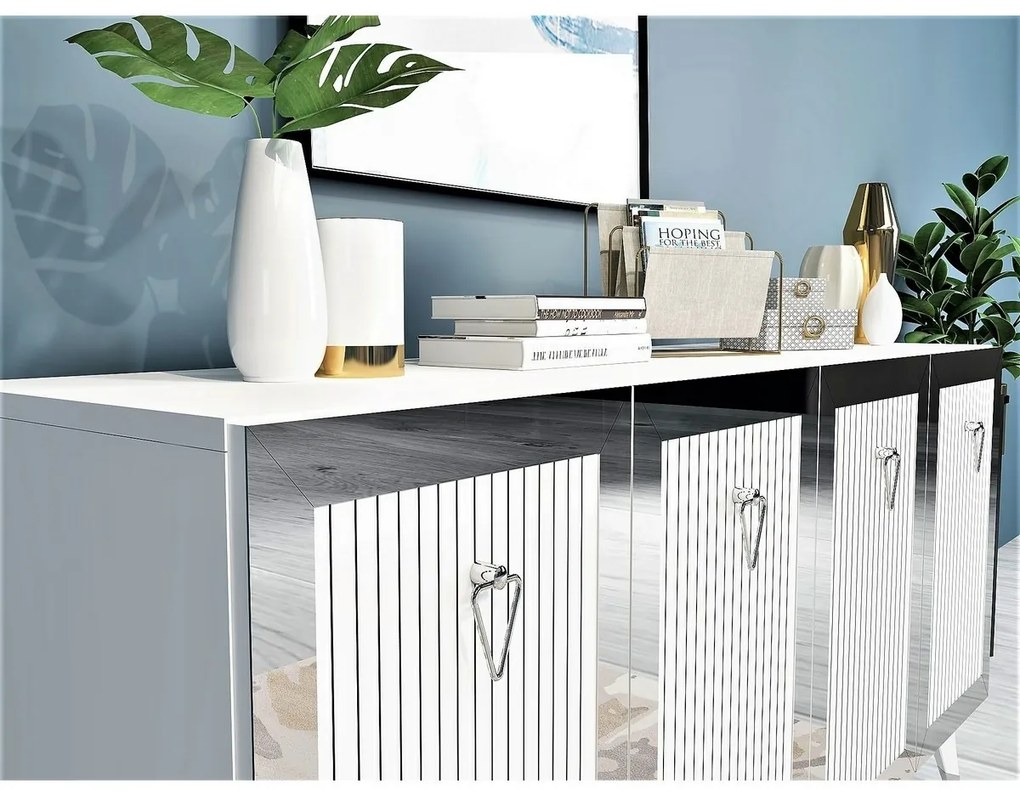 Dulap Bare White and Silver