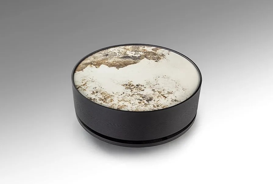 Masuta de cafea rotativa cu sertar Iza negru