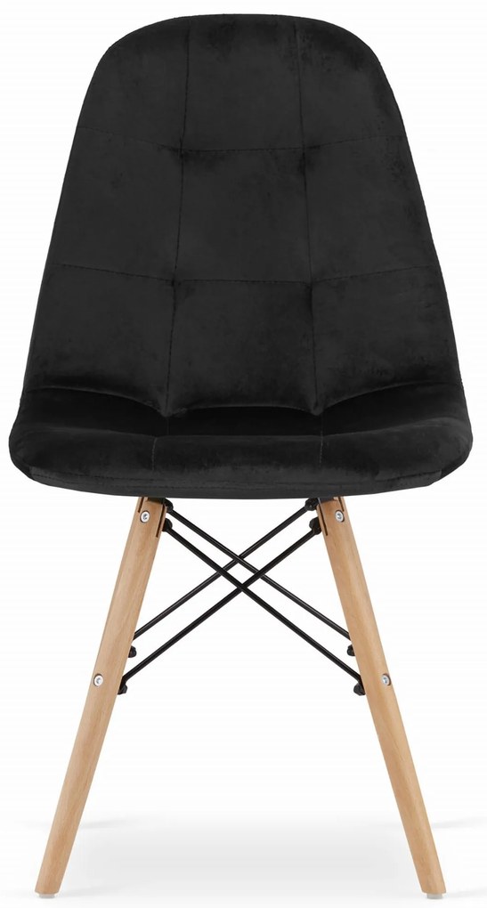 Scaun de masa din catifea neagra, DUMO