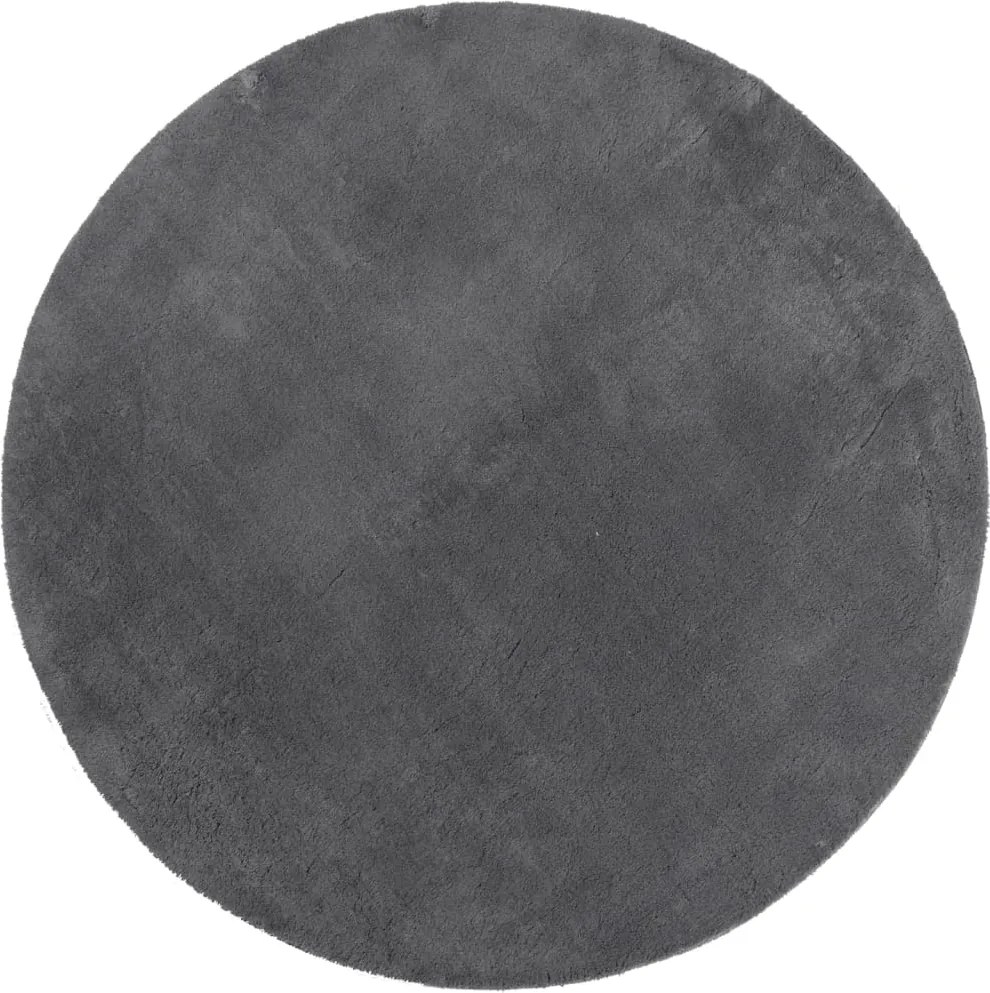 vidaXL Covor HUARTE, fir scurt, moale și lavabil, antracit, Ø 120 cm