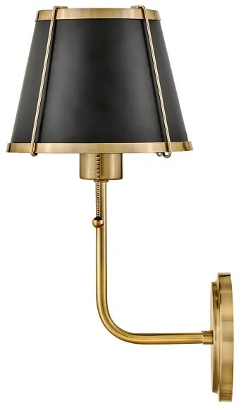 Lampă de perete Hinkley HK-CLARKE1-BR-BK CLARKE 1xE27/40W/230V alamă/negru