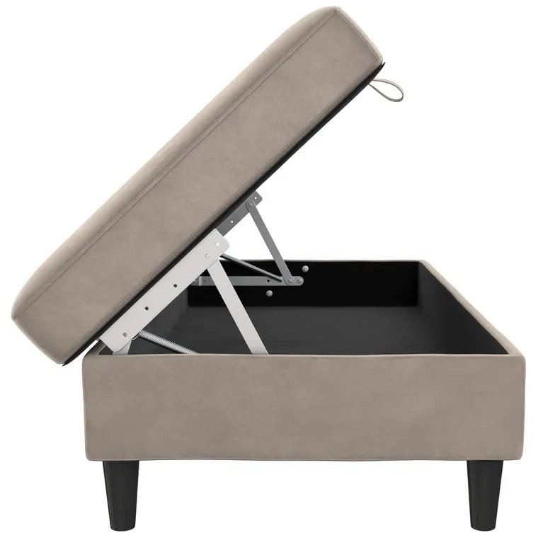 Taburet gri cu tapițerie din catifea Hartford – Støraa