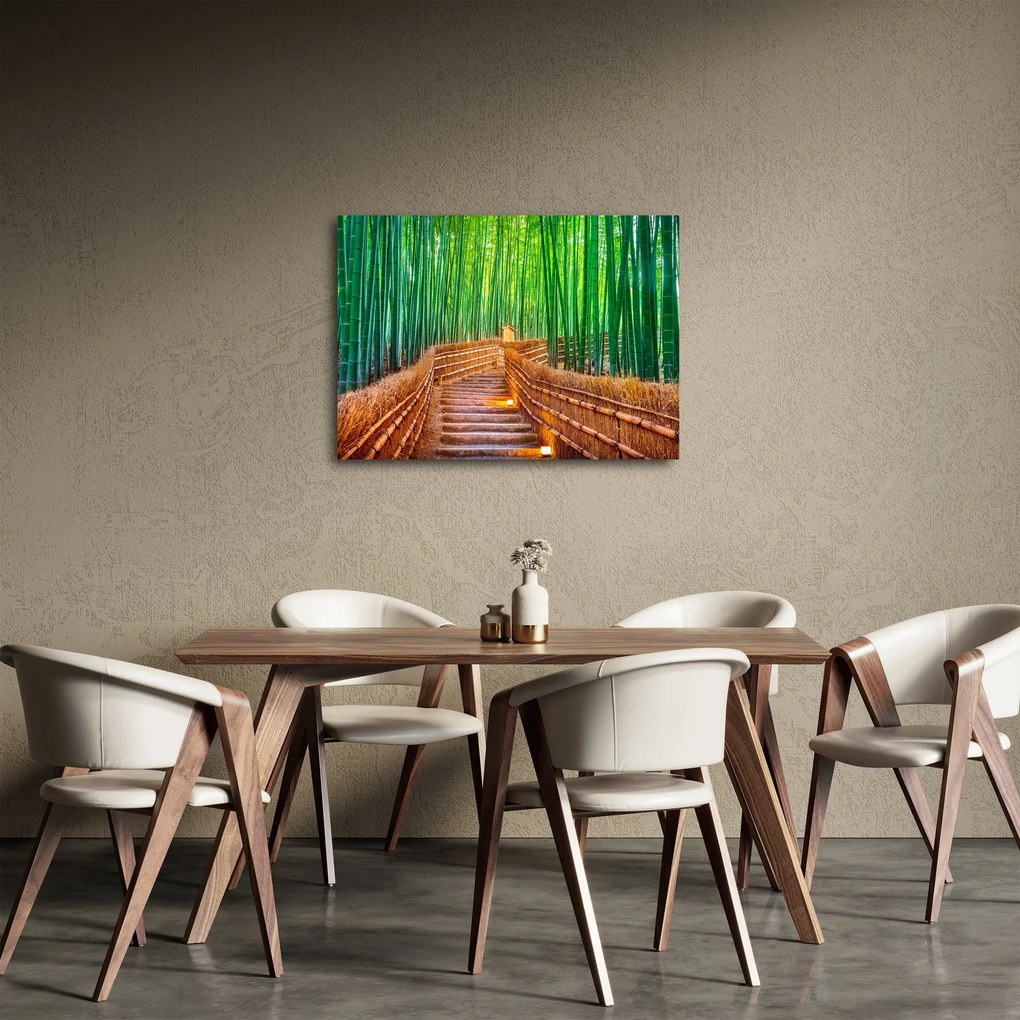 Tablou - Pădure de bambus japoneză (70x50 cm)