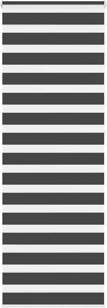 vidaXL Jaluzea tip zebra neagră lățime țesătură 70,9 cm poliester