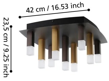 Plafonieră LED dimabilă Eglo 39905 ESTANTERIOS 9xLED/3,1W/230V 3000K