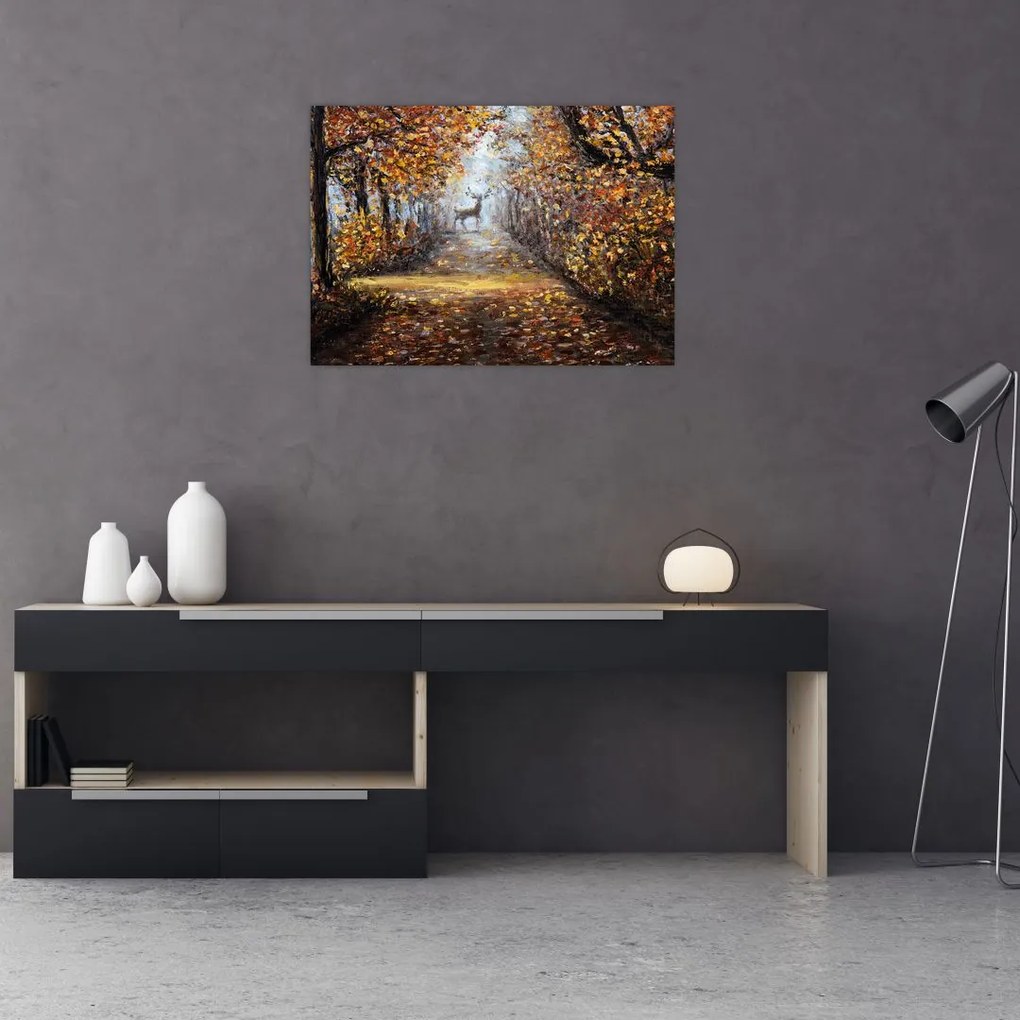 Tablou pe sticlă - Spiritul pădurii (70x50 cm)