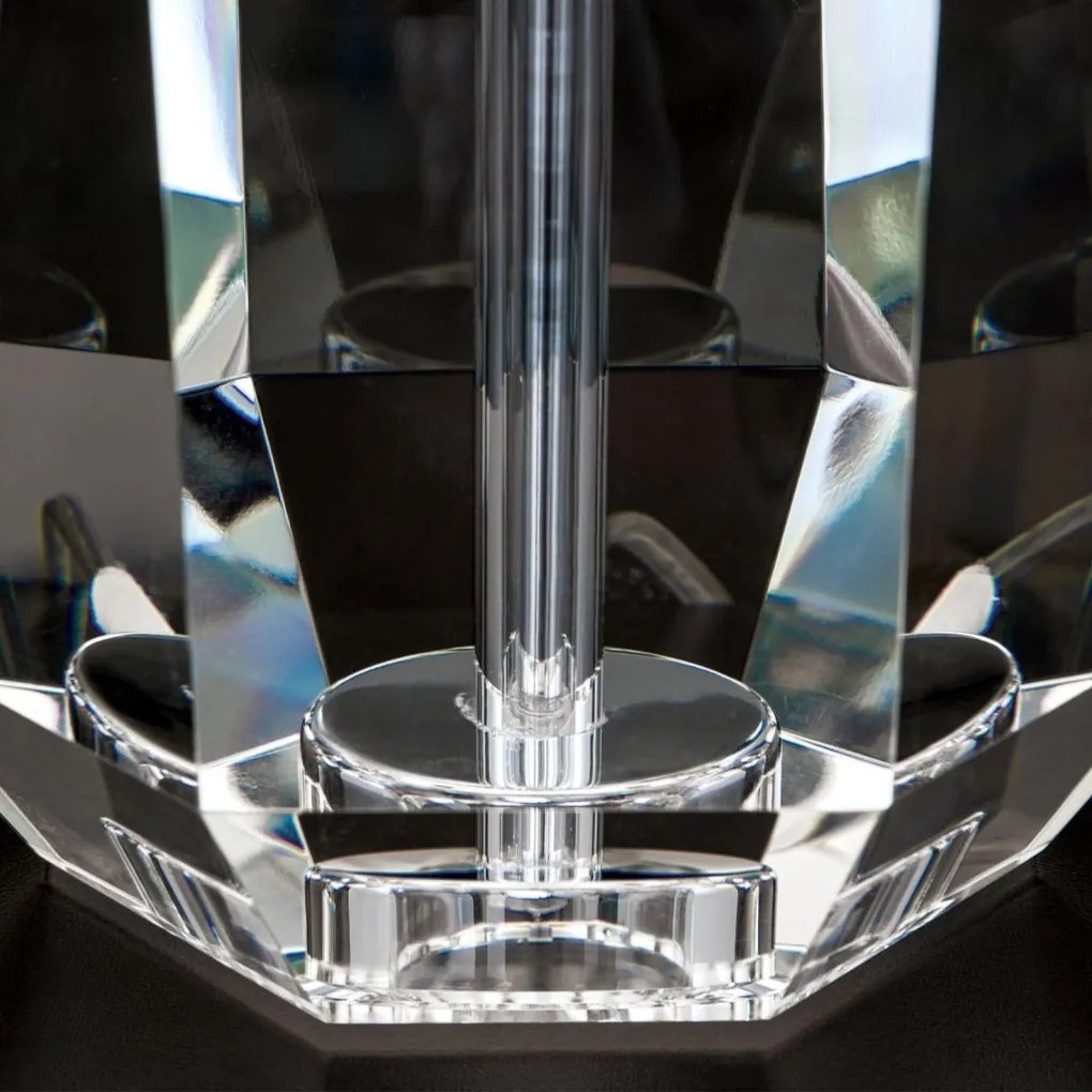 Veioza design lux cu cristal K9 ALEXIS alb/crom