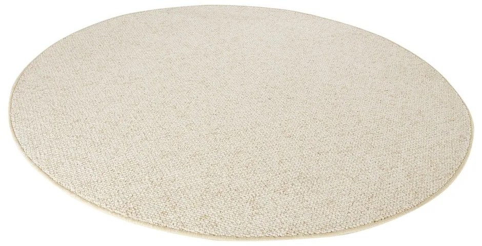 Covor crem rotund ø 133 cm Wolly – BT Carpet