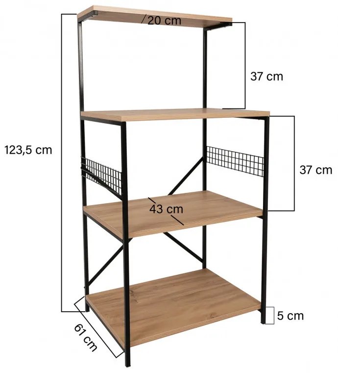 Dulap Anemon Negru-Pine