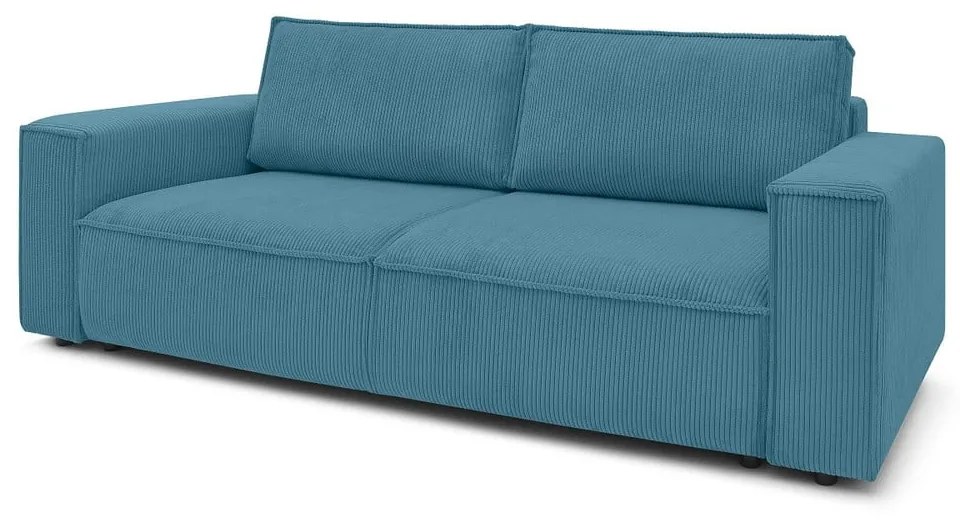 Canapea extensibilă din reiat Bobochic Paris Nihad, 245 cm, turcoaz