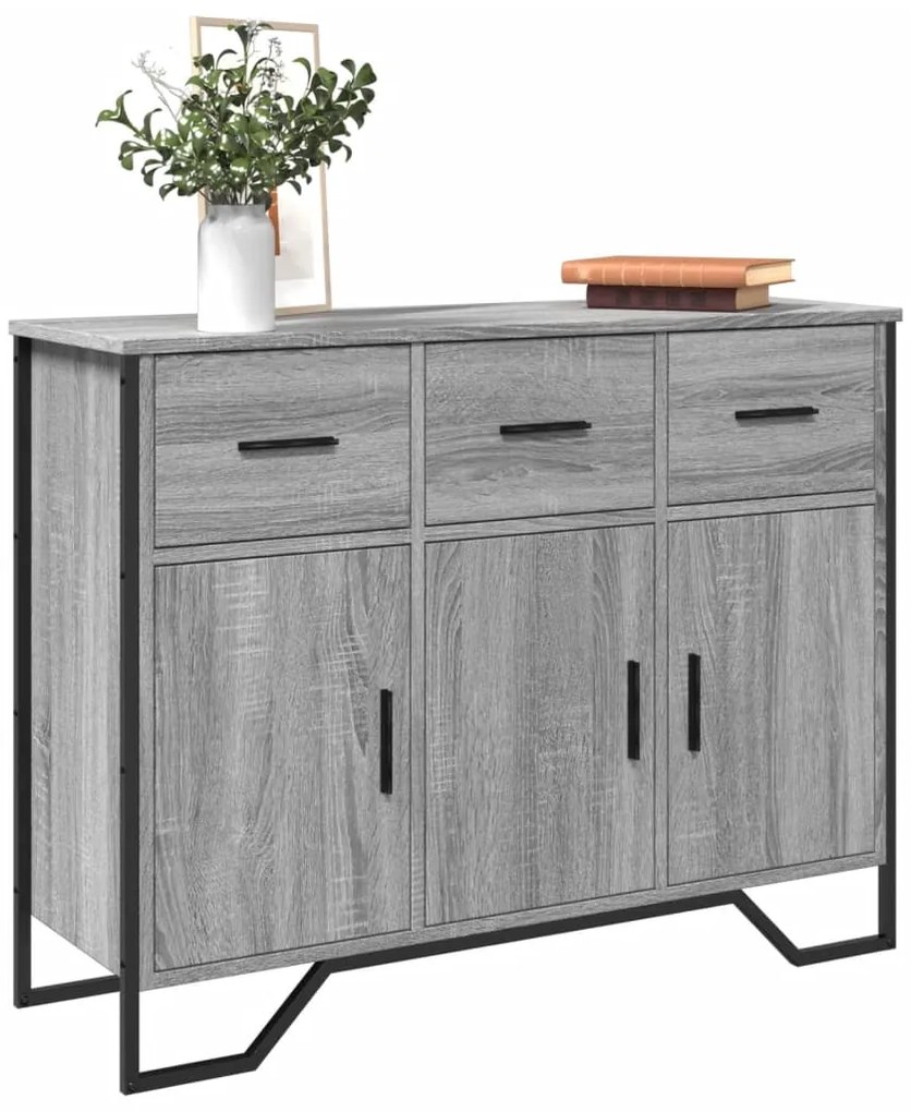 vidaXL Dulap, gri sonoma, 97x32,5x74,5 cm, lemn prelucrat