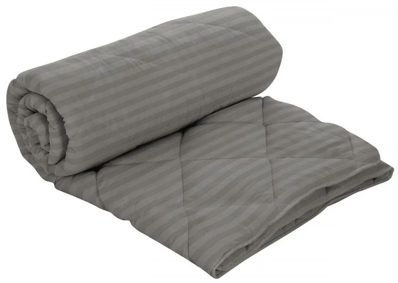 Pilota Alcam damasc gri 180x200 cm, umplutura lana, 300 g/mp