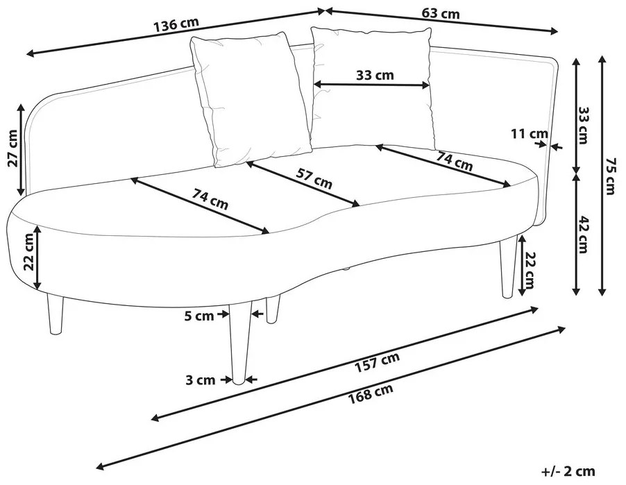 Canapea/Divan Chaza (gri) (D). 1080240