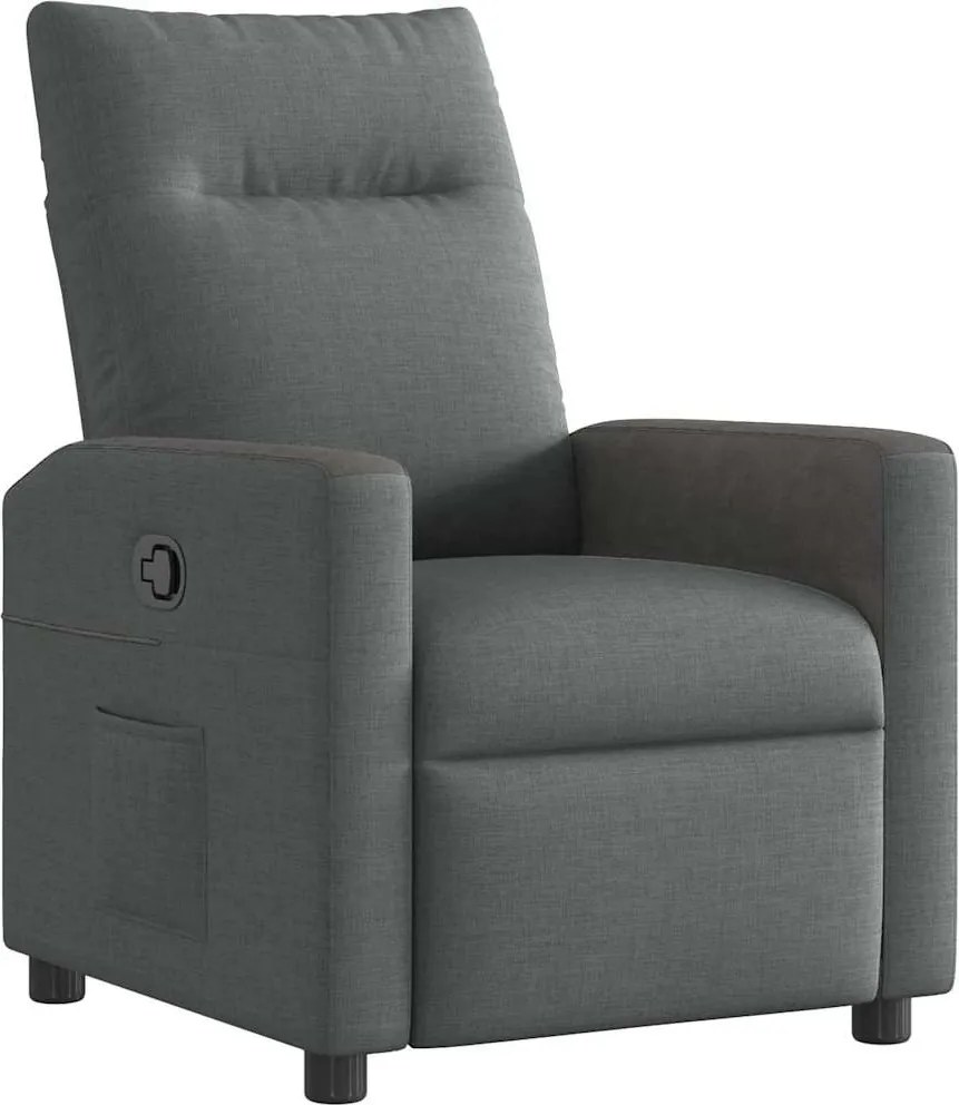 vidaXL Fotoliu recliner Gri închis 69 x 86 x 100 cm țesătură