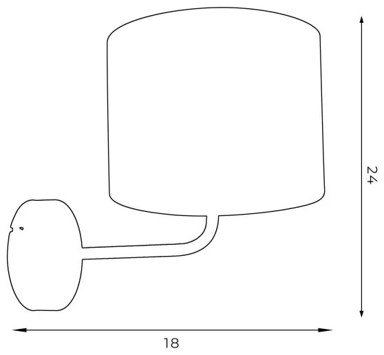 Lampă de perete ARDEN 1xE27/60W/230V negru/alb
