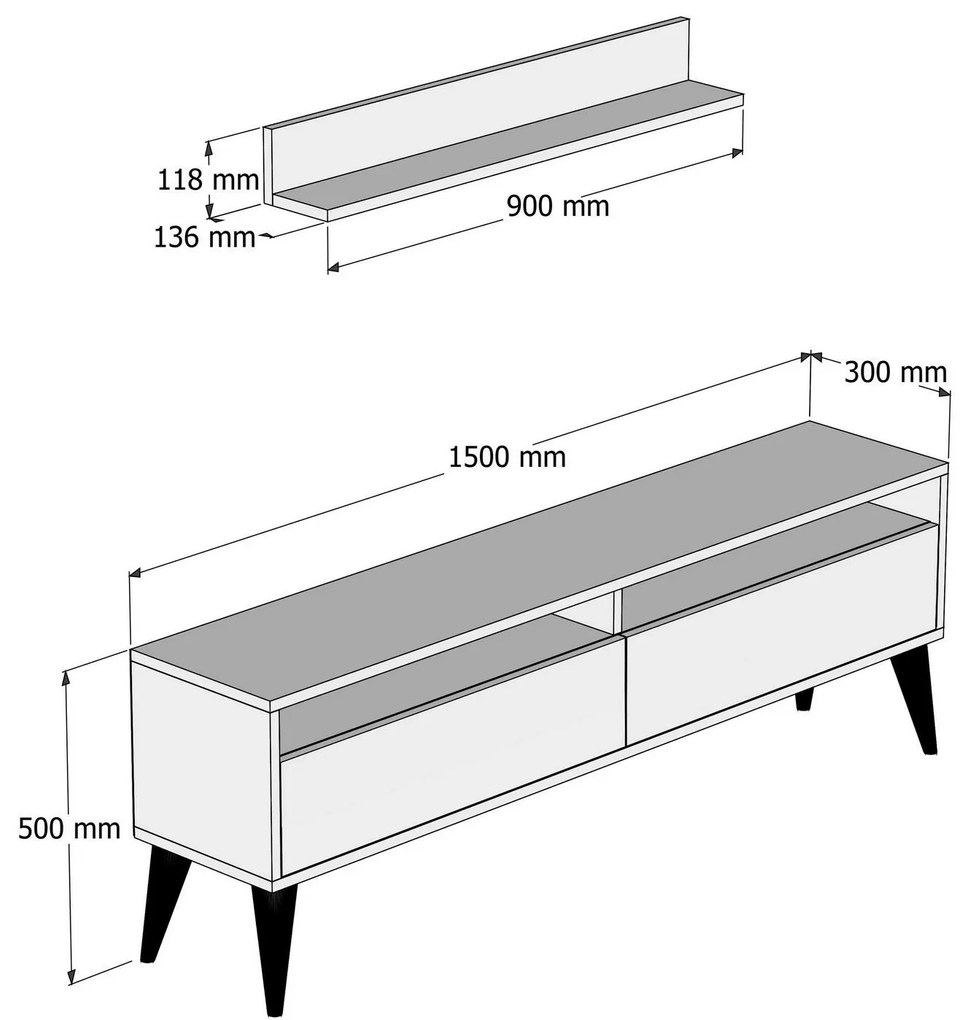 Mobilier living Berta (alb). 1088216