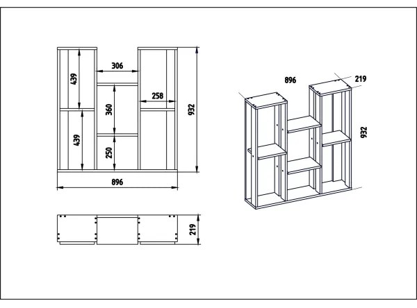 Suport de plante NEVADA 93x90 cm maro